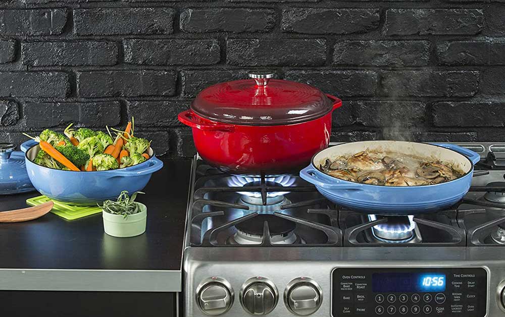 You are currently viewing Lodge 6 Quart Enameled Cast Iron Dutch Oven Island Spice Red