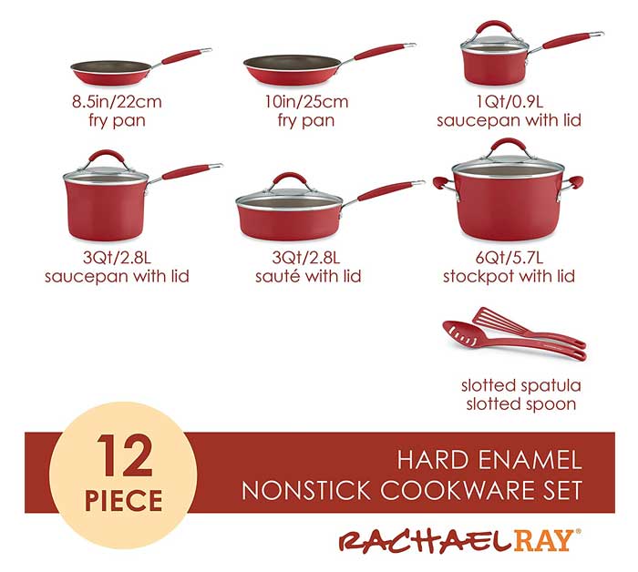 Rachael-Ray-Cucina-hard-porcelain-enamel-nonstick-cookware-set-2
