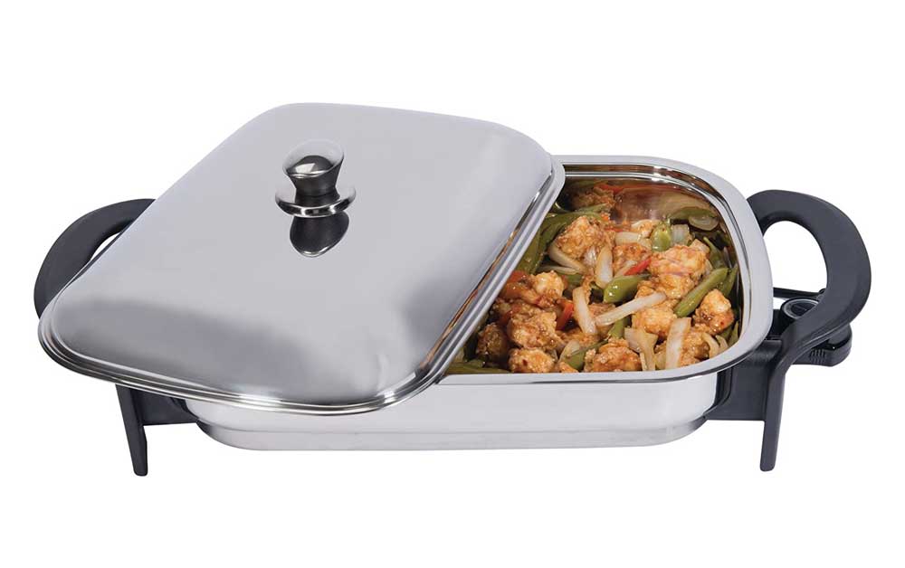 Read more about the article Precise Heat Rectangle Electric Skillet, Stainless Steel