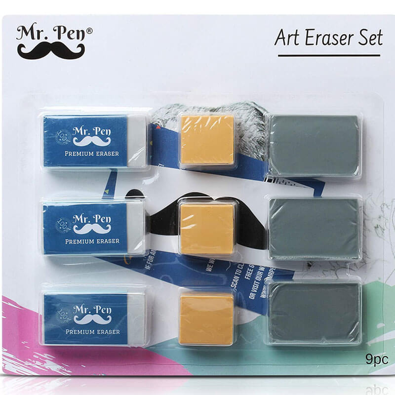 Mr.-Pen-Eraser-Set-with-Kneaded-Erasers,-Gum-Erasers-and-Pencil-Erasers