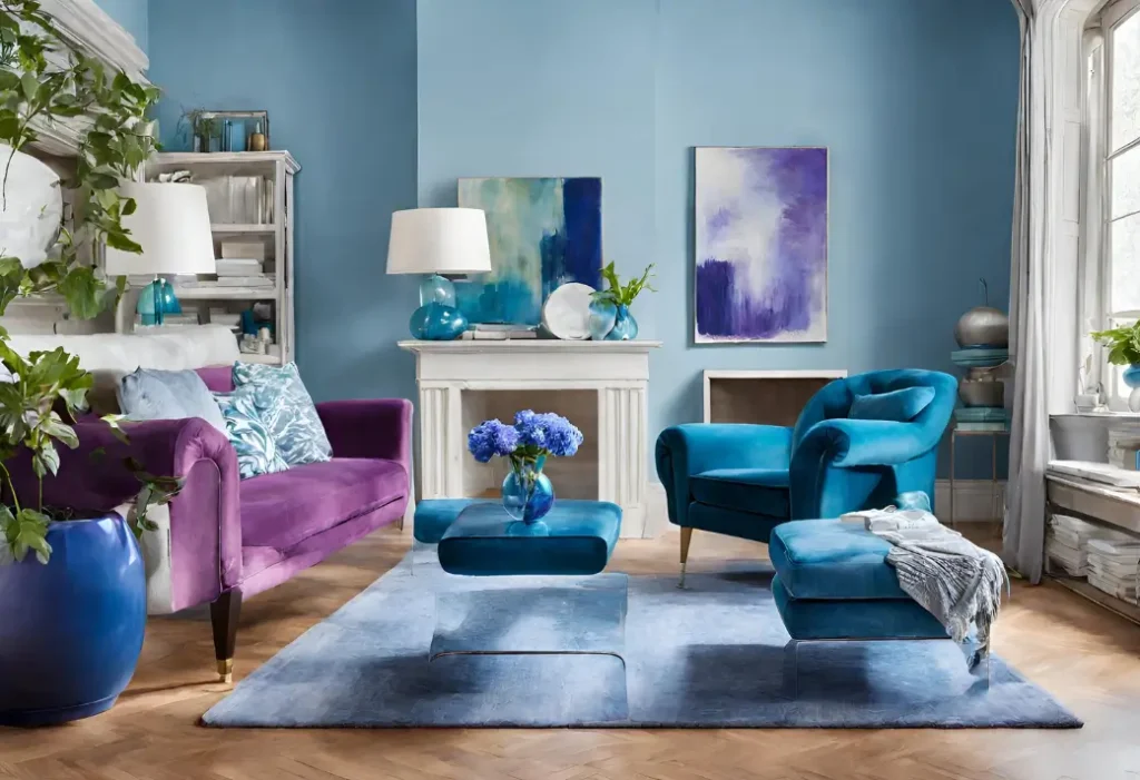 Harmonious color combinations with blue