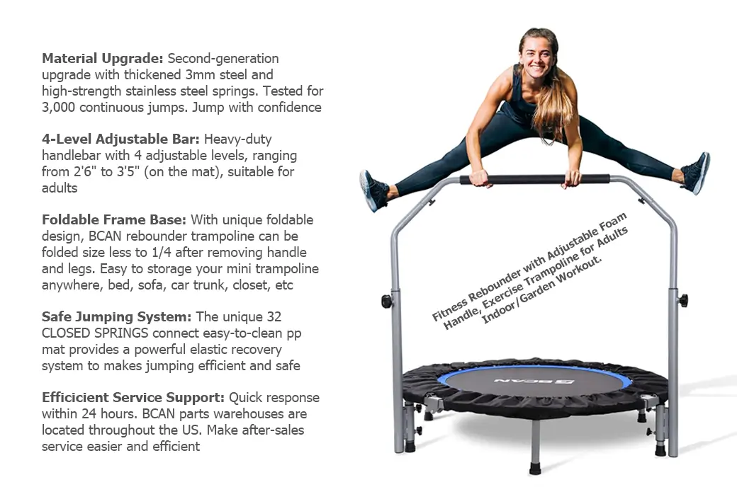 Read more about the article BCAN Foldable Mini Trampoline: Compact Fitness Fun